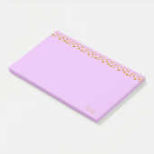 Post-it® Confettis dorés et calligraphie sur violet (Incliné)