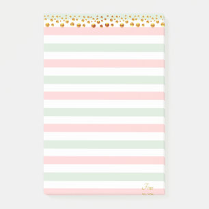 Post-it® Confettis dorés et couleurs pastel personnalisées