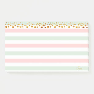Post-it® Confettis dorés et couleurs pastel personnalisés