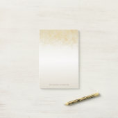 Post-it® Confettis Dorés Personnalisés Moderne Faux (Sur un bureau)