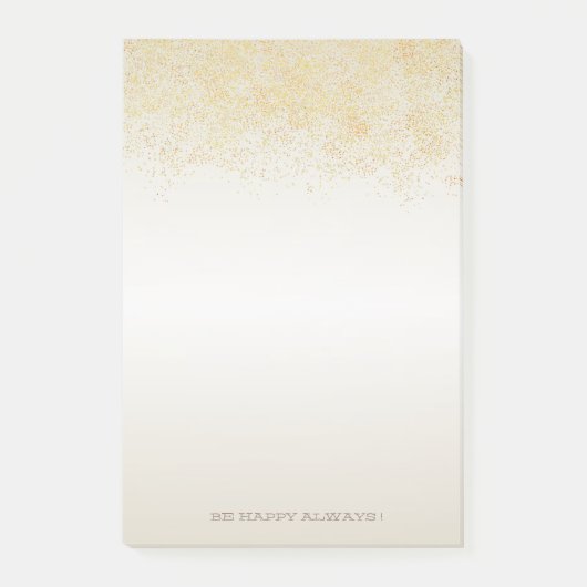 Post-it® Confettis Dorés Personnalisés Moderne Faux (Devant)