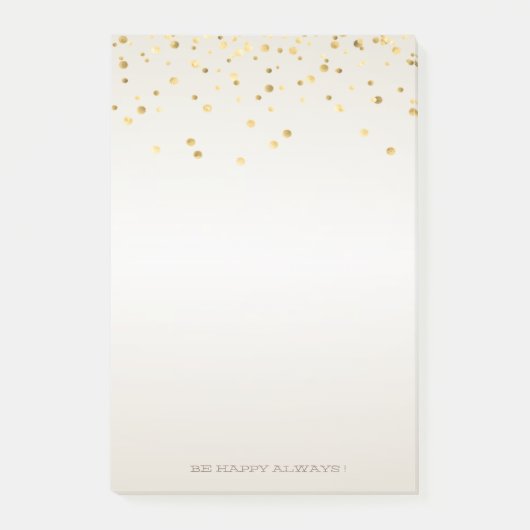 Post-it® Confettis dorés personnalisés pour fille moderne (Devant)