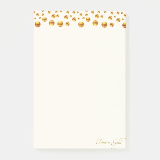 Post-it® Confettis Dorés sur Fond Ivoire (Devant)