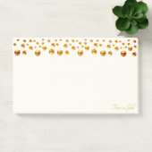 Post-it® Confettis Dorés sur Fond Ivoire (Bureau)