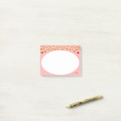 Post-it® Confettis dorés sur fond rose (Sur un bureau)