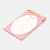 Post-it® Confettis dorés sur fond rose (Incliné)