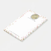 Post-it® Confettis modernes simulés en feuille avec monogra (Incliné)