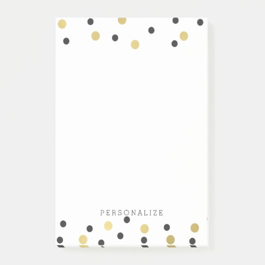 Post-it® Confettis noirs d'or (Devant)