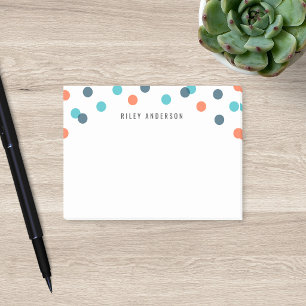 Post-it® Confettis orange et bleu foncé personnalisés amusa