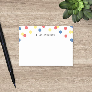 Post-it® Confettis rouges bleus jaunes personnalisés amusan