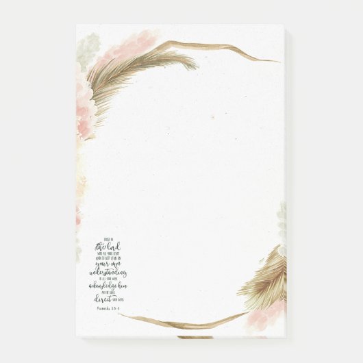 Post-it® Confiance dans le Seigneur floral (Devant)