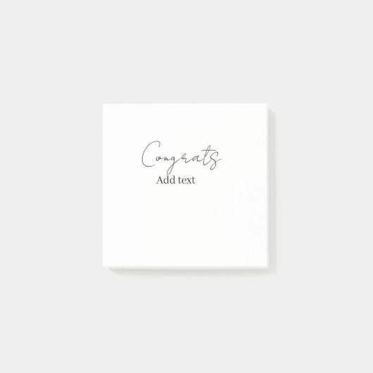 Post-it® Congrats congratulations graduate name date (Devant)