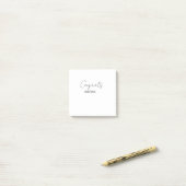 Post-it® Congrats congratulations graduate name date (Sur un bureau)
