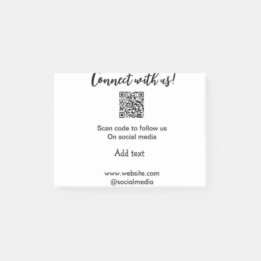 Post-it® Connectez-vous avec nous scan QR code ajouter e-ma (Devant)