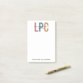 Post-it® Conseiller professionnel autorisé LPC personnalisé (Sur un bureau)