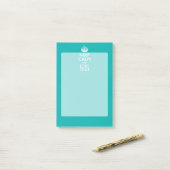 Post-it® Conserver Le Calme Et Votre Texte Accent Turquoise (Sur un bureau)
