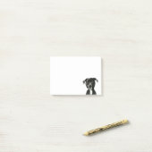 Post-it® "Contemplant" la peinture de chien de pitbull (Sur un bureau)