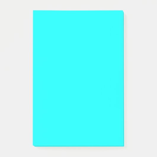 Post-it® Contemporain couleur solide brillant Cyan Aqua (Devant)