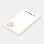 Post-it® Continuer À Croître Citations Positives Fleurs Rét (Incliné)