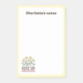 Post-it® Continuer À Croître Citations Positives Fleurs Rét (Devant)