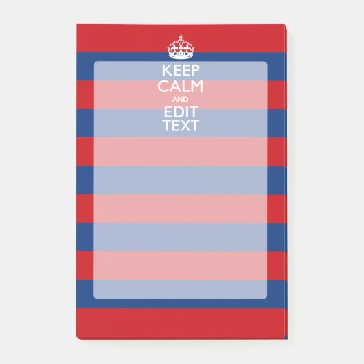 Post-it® CONTINUEZ LE CALME ET votre texte sur les bandes b (Devant)