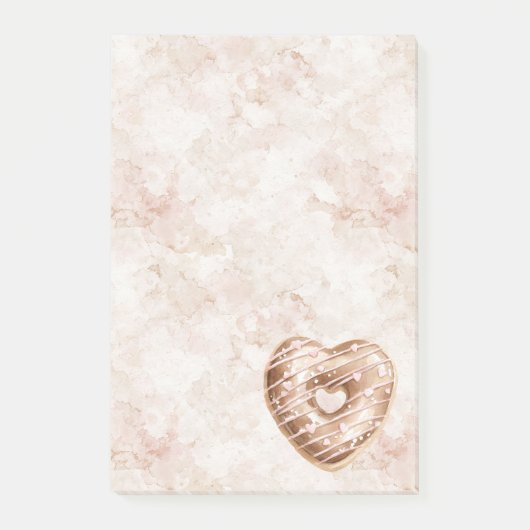 Post-it® Cookie au Cœur Rose Chocolat (Devant)