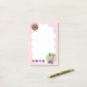 Post-it® Cookie intelligent et Boba Tea kawaii (Sur un bureau)