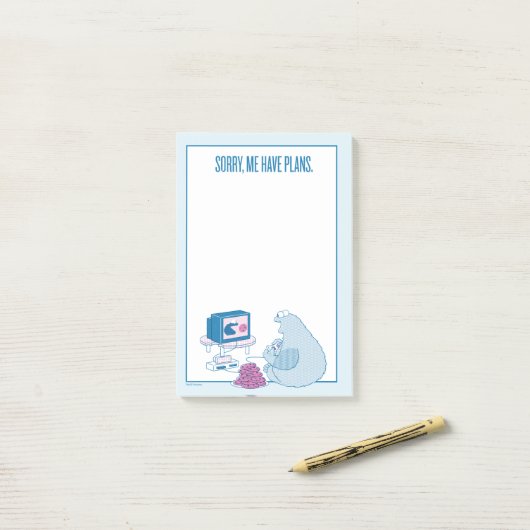 Post-it® Cookie Monster | Désolé, J'Ai Des Plans (Sur un bureau)