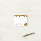 Post-it® Cookie Temps Chocolat Chip Cookie Texte Personnali (Sur un bureau)