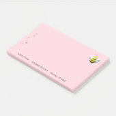 Post-it® Cool Abeille Avec Personnalisation Du Texte Person (Incliné)