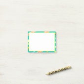 Post-it® Cool Aqua Abstrait style liquide peinture moderne (Sur un bureau)
