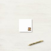 Post-it® Cool Beaver in Santa hat Christmas Cartoon (Sur un bureau)