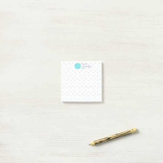 Post-it® Cool Couleurs Yarn Ball String Motif (Sur un bureau)