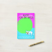 Post-it® Cool Green Alice pour les chats (Sur un bureau)