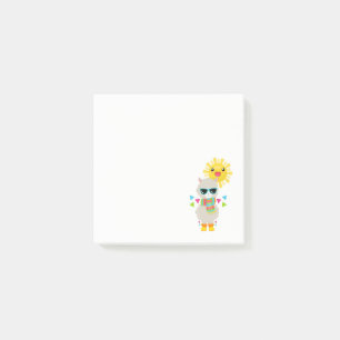 Post-it® Cool Llama et souriant Kawaii Sun