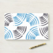 Post-it® Cool, moderne, bleu abstrait tendance (Sur un bureau)