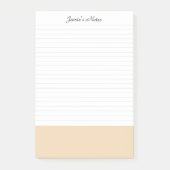 Post-it® Cool Moderne Simple Blanc Pastel Orange (Devant)