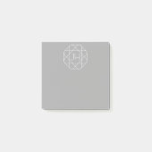 Post-it® Cool monogram, style vibe | Grey & White (Devant)
