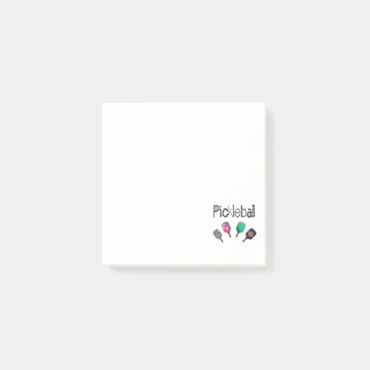 Post-it® Cool Pickleball et Paddles Sports Art (Devant)