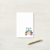 Post-it® Cool Pickleball Paddle Sports Rainbow (Sur un bureau)