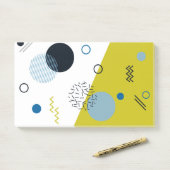 Post-it® Cool, tendance, moderne, vert Memphis (Sur un bureau)