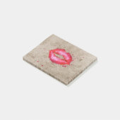 Post-it® Cool tendance vintage aquarelle lèvres éclaboussur (Incliné)