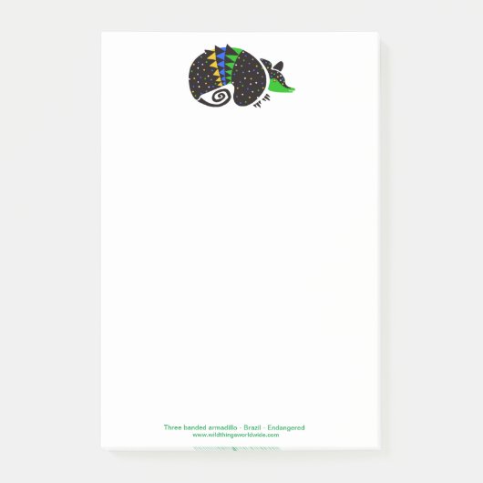 Post-it® Cool Trois bandes ARMADILLO - Animal en voie de di (Devant)