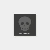 Post-it® Cool unique Goth Crâne gris noir (Devant)