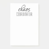 Post-it® Coordinateur du Chaos Texte typographique (Devant)