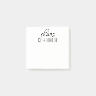 Post-it® Coordinateur du Chaos Texte typographique