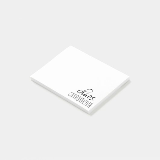 Post-it® Coordinateur du Chaos Texte typographique (Incliné)