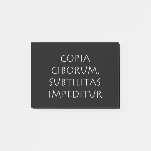 Post-it® Copia ciborum subtilitas impeditur (Devant)