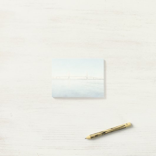 Post-it® Copie d'aquarelle de pont de Charleston la (Sur un bureau)