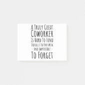 Post-it® Copie d'un collègue vraiment génial est difficile (Devant)